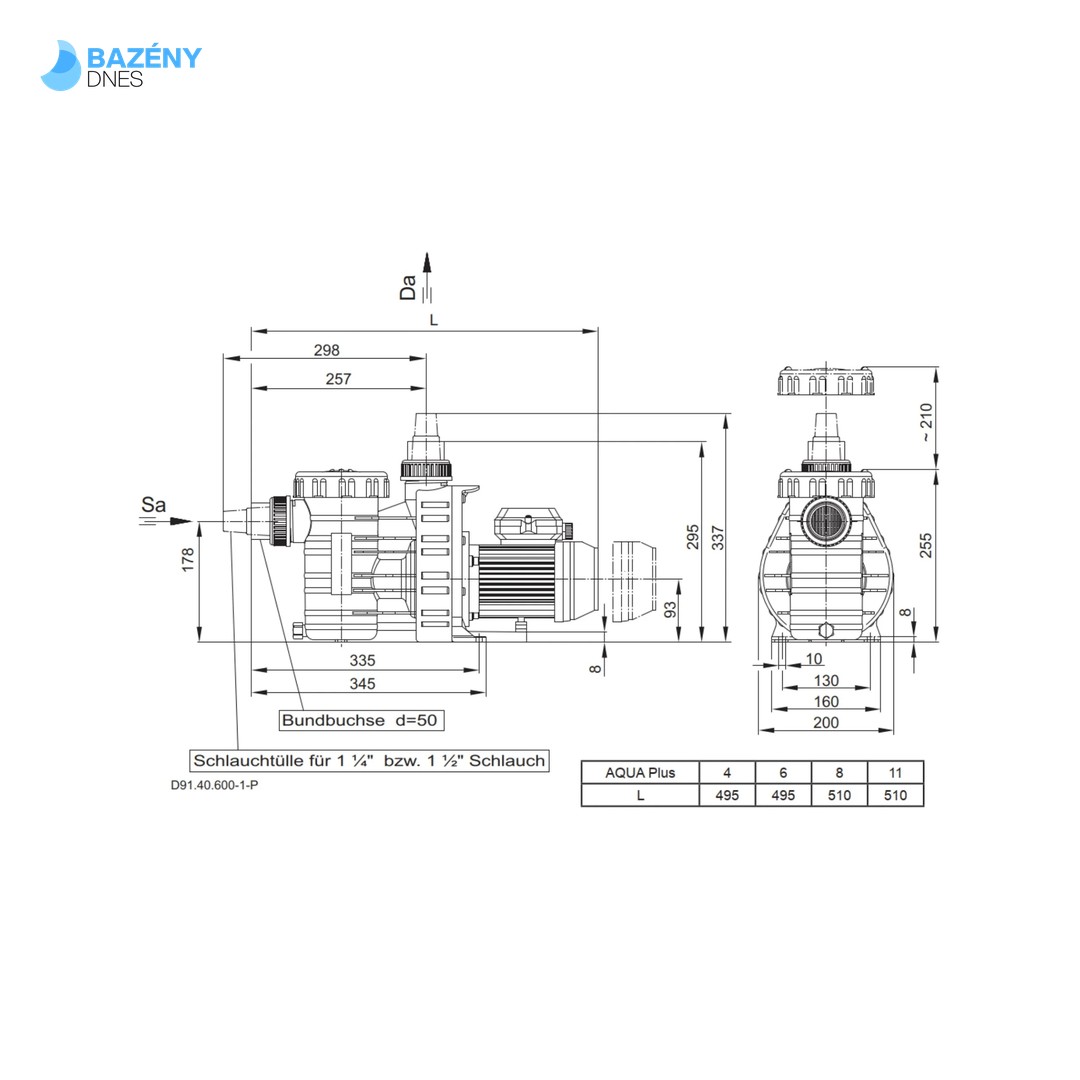 Čerpadlo k pískové filtraci CF SFA 11 - 690W 3