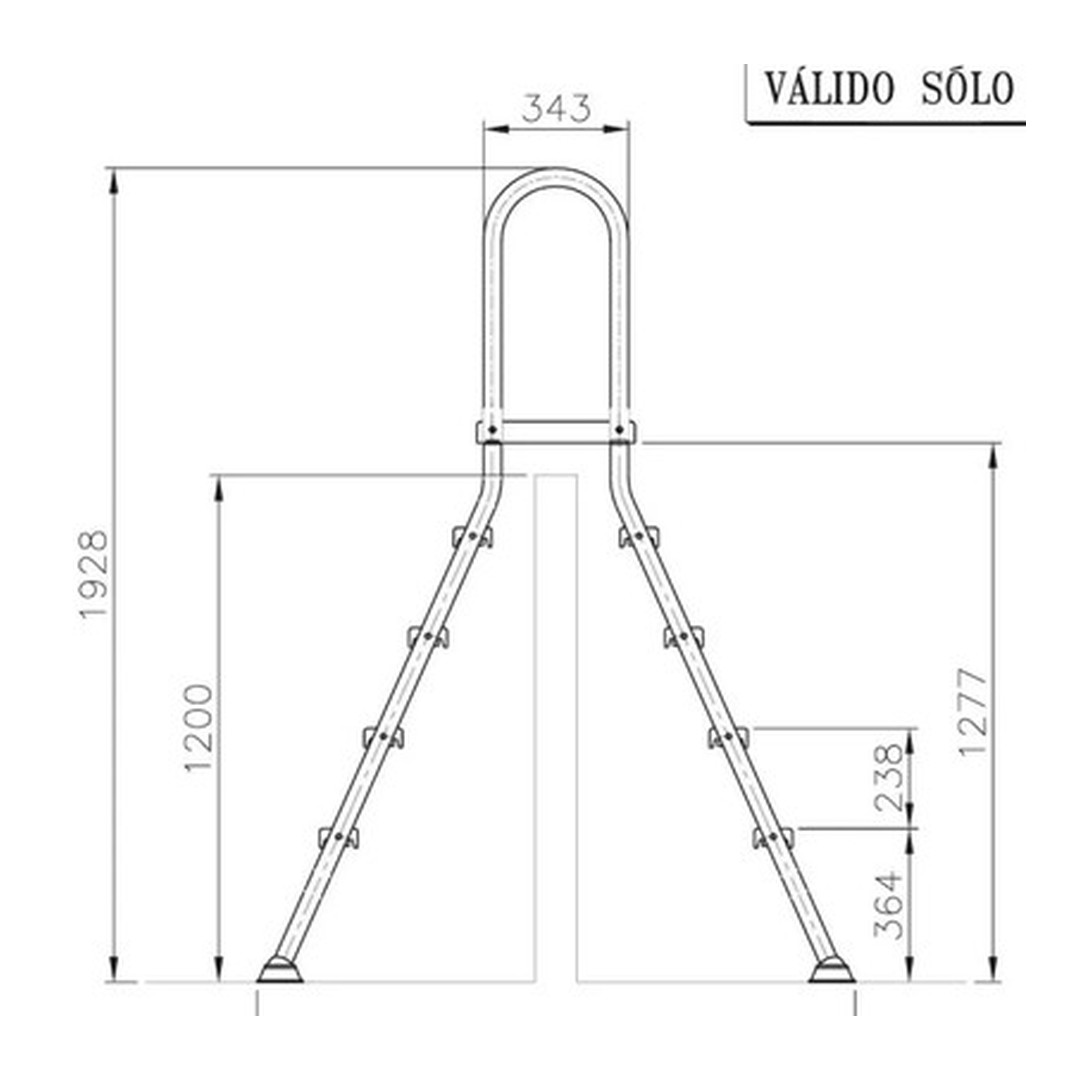 Bazénové schůdky CF 122 cm - nerezová ocel 2