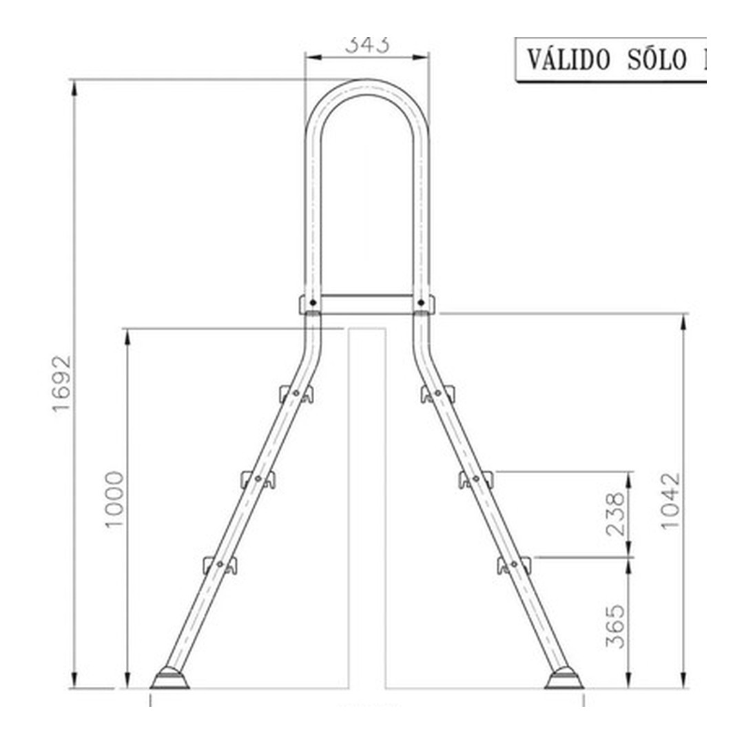 Bazénové schůdky CF 90 cm - nerezová ocel 2