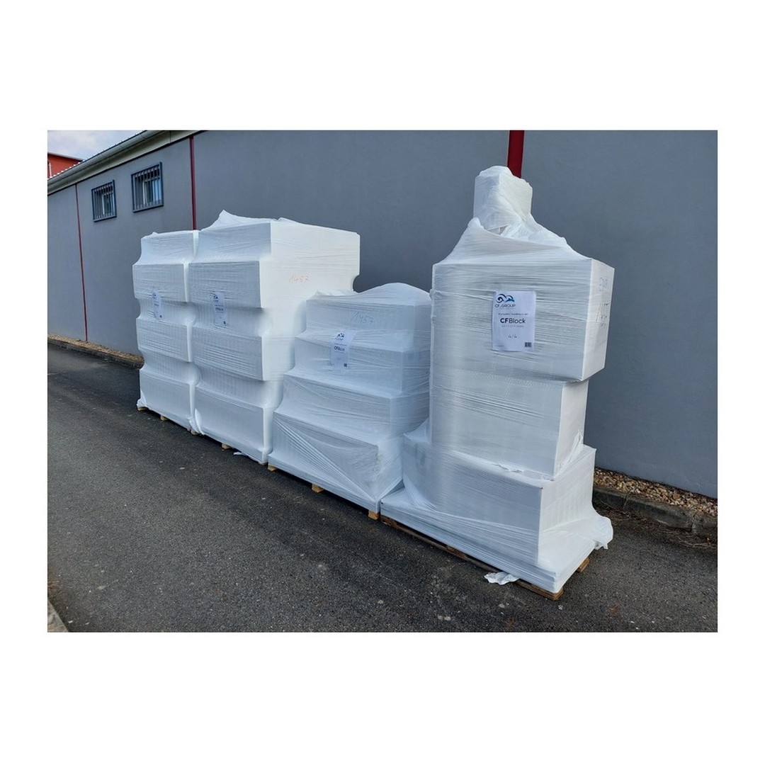 Kompletní bazénový set CF BLOCK 7, 0 x 3, 5 x 1, 5 m / 0, 6 mm - modrá fólie (bazén, filtrace, folie, skimmer) 17