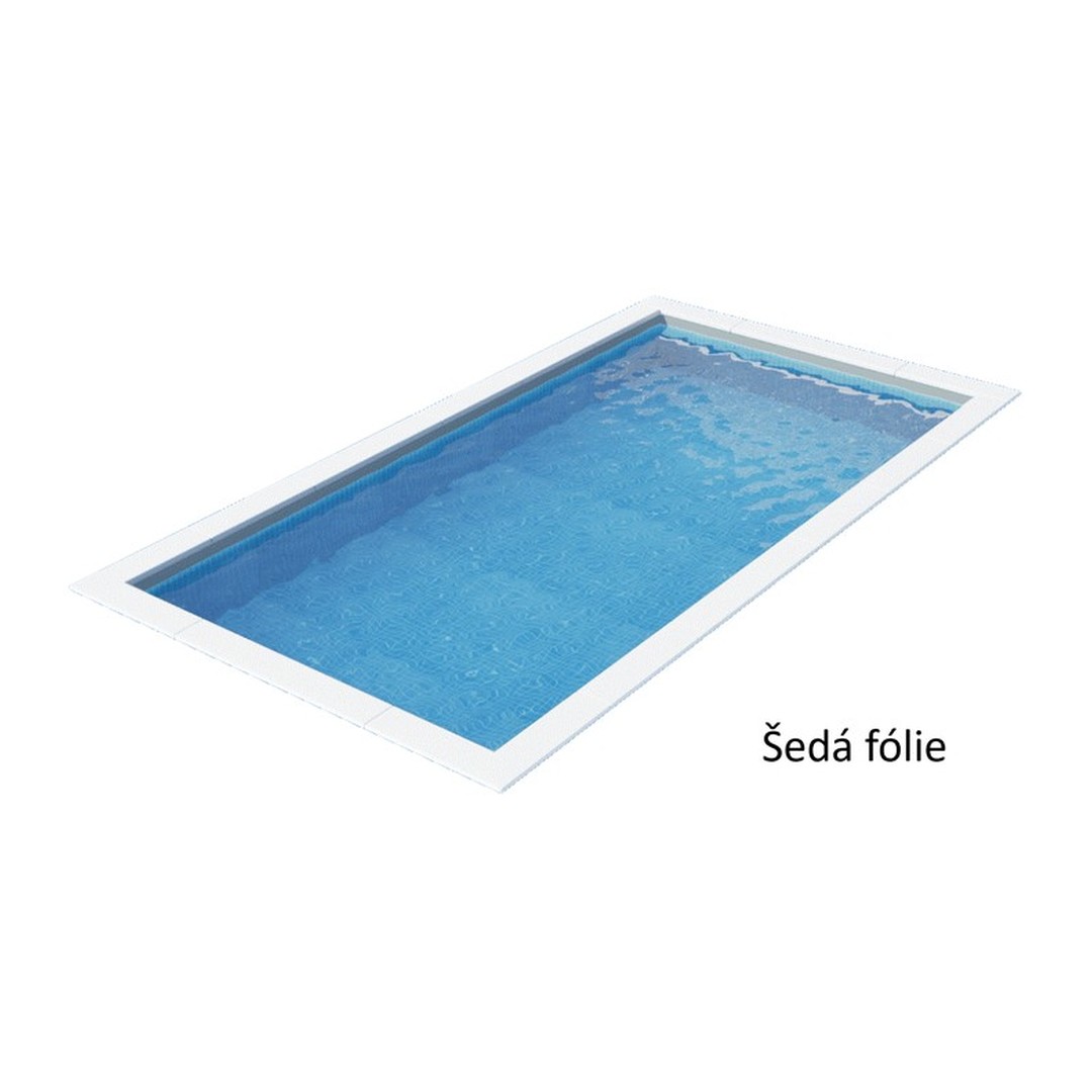 Kompletní bazénový set CF BLOCK DELUXE 8, 0 x 4, 0 x 1, 5 m / 0, 8 mm - šedá fólie (bazén, premiová filtrace, folie, skimmer) 11