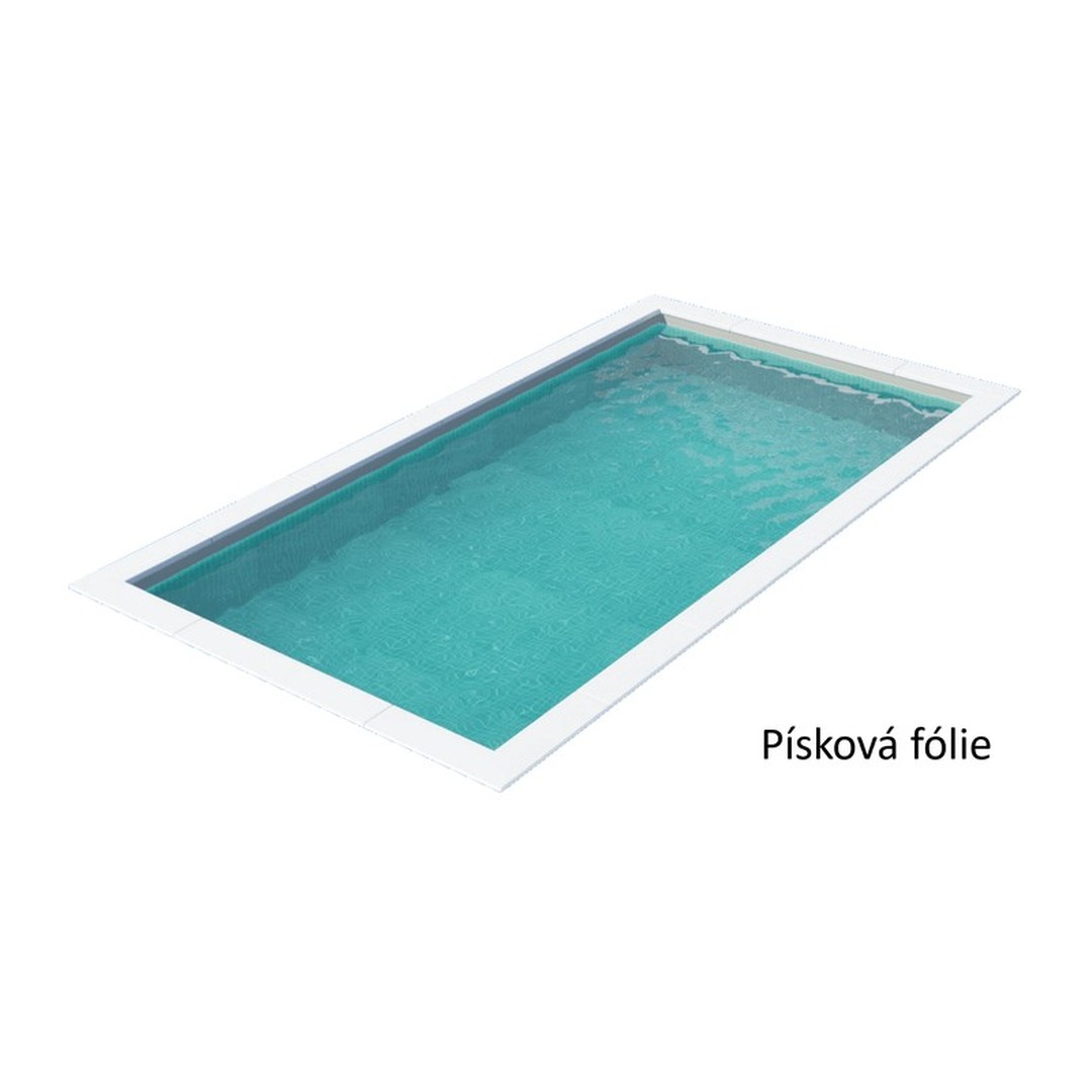 Kompletní bazénový set CF BLOCK DELUXE 8, 0 x 4, 0 x 1, 5 m / 0, 8 mm - šedá fólie (bazén, premiová filtrace, folie, skimmer) 12