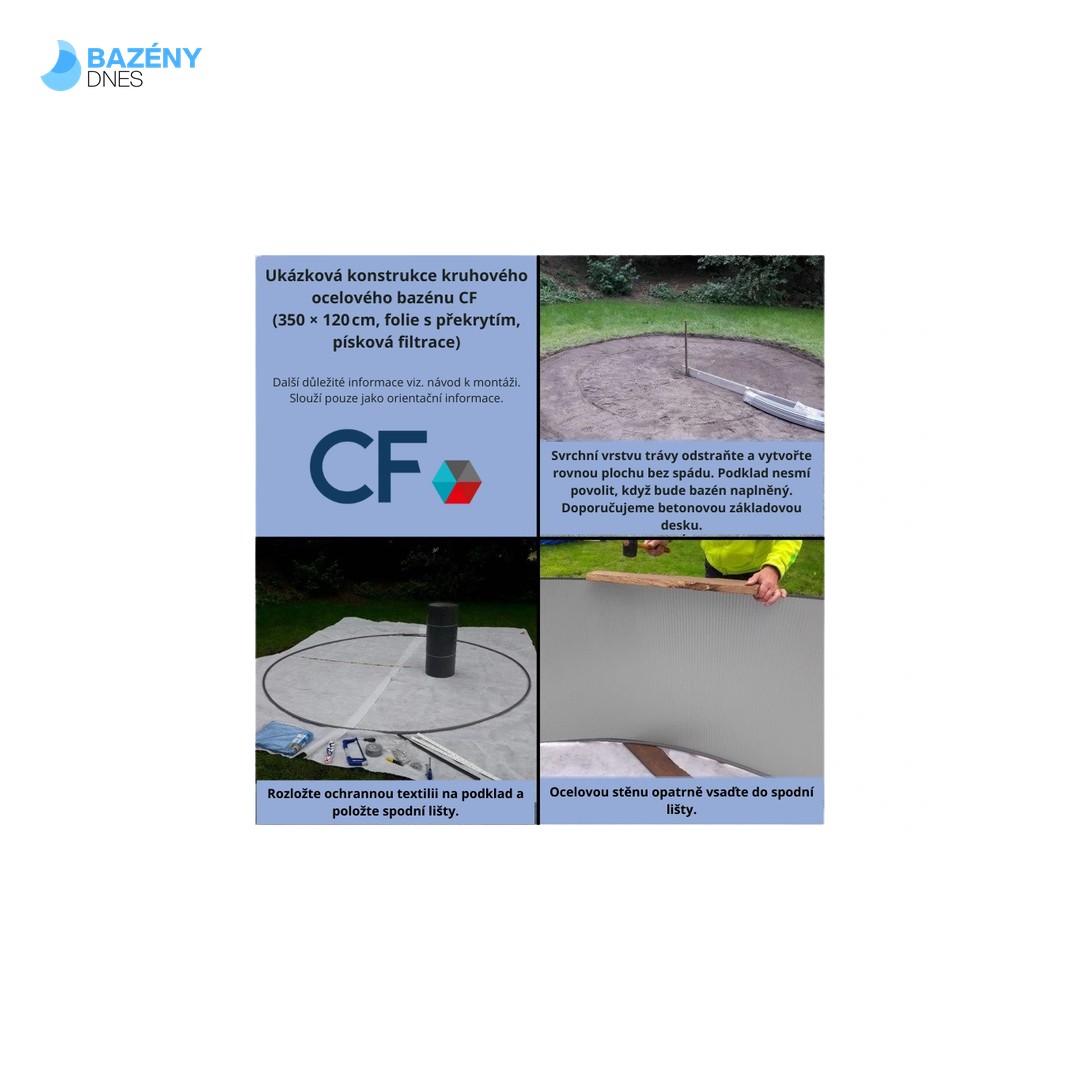 Bazén CF ANTRAZIT/Blue – samotný bazén 450 x 120 cm 10