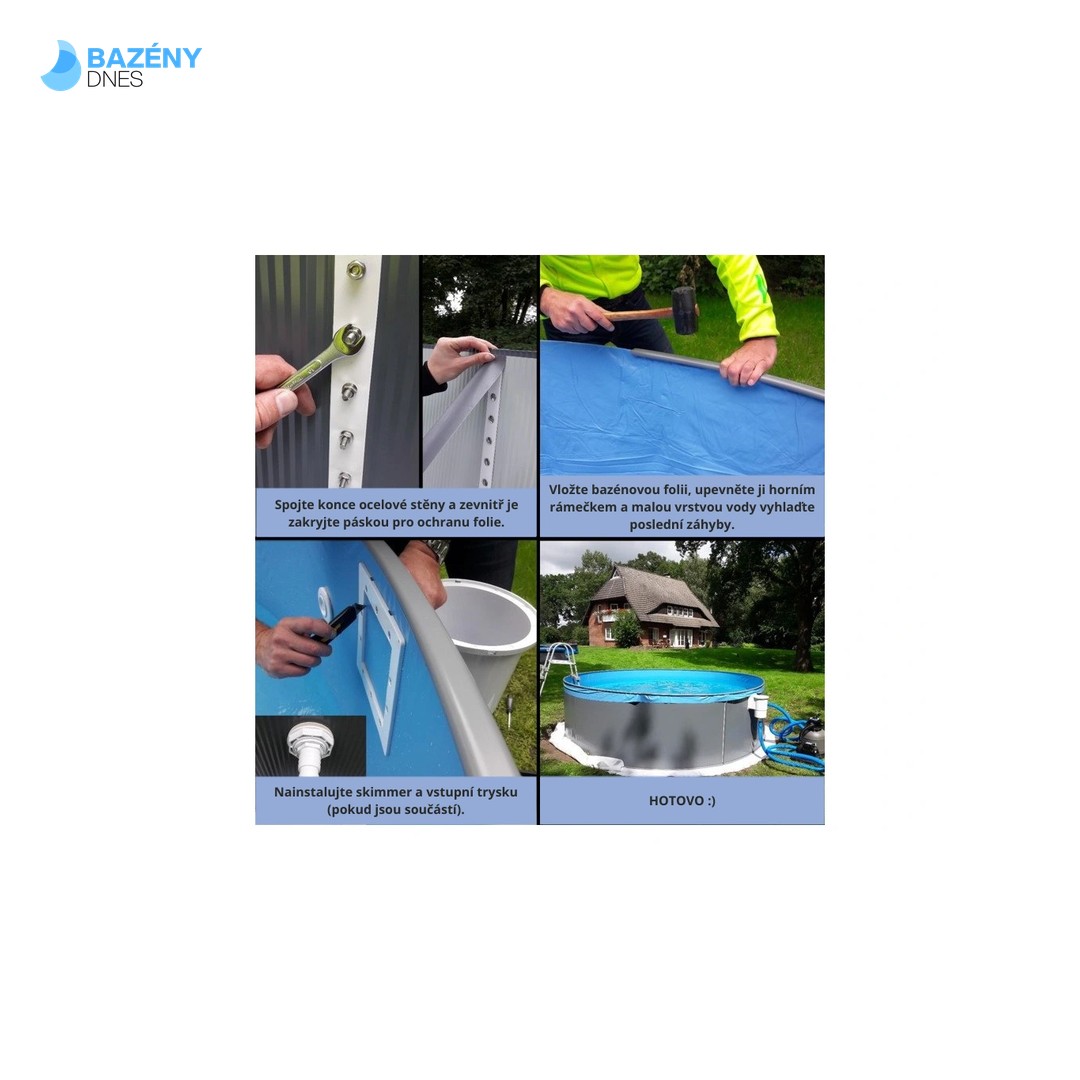Bazén CF ANTRAZIT/Blue – samotný bazén 450 x 120 cm 11