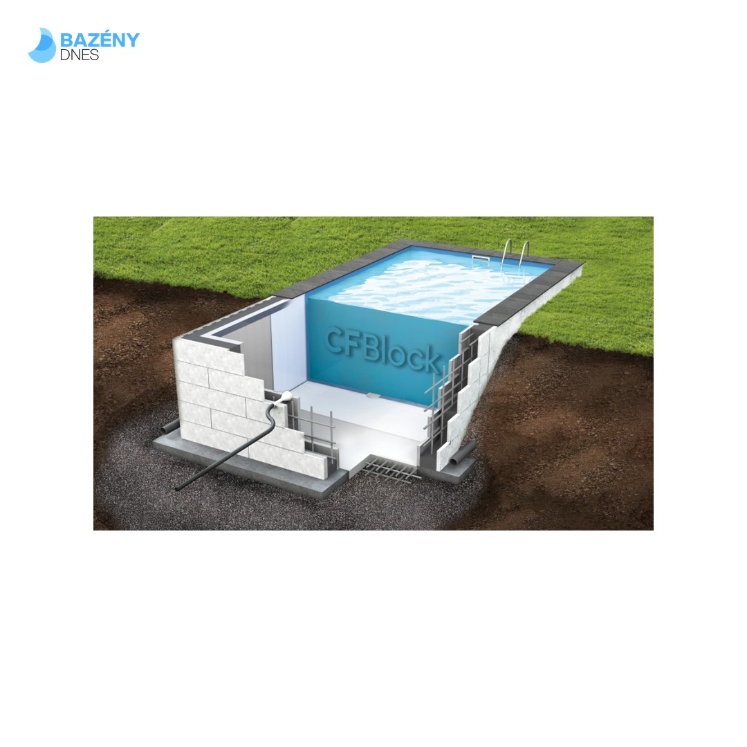 Sada tvárnic CF Block X P25 na bazén 6 x 3 x 1, 5 m 2