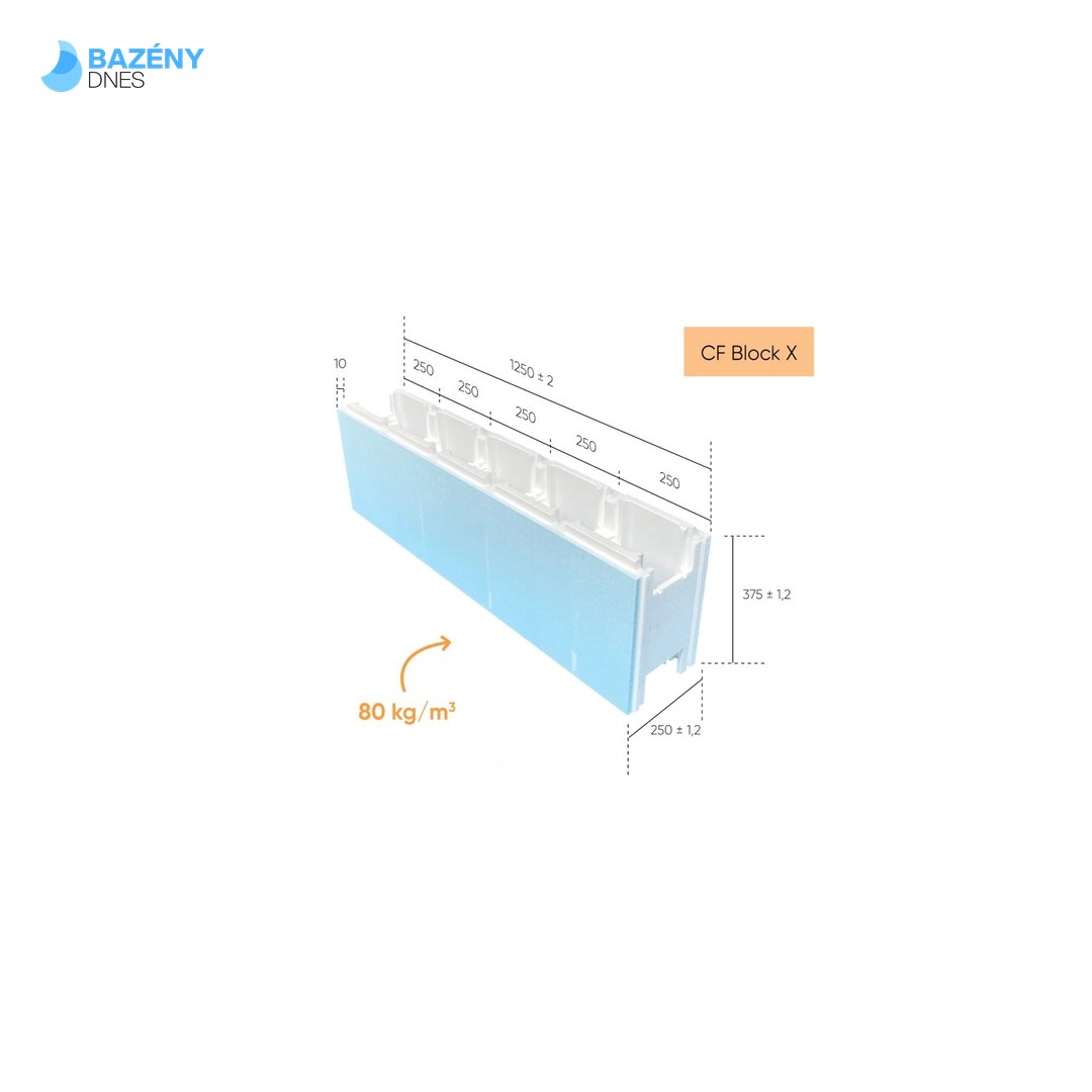 Sada tvárnic CF Block X P30 + P80 na bazén 7 x 3, 5 x 1, 5 m 4