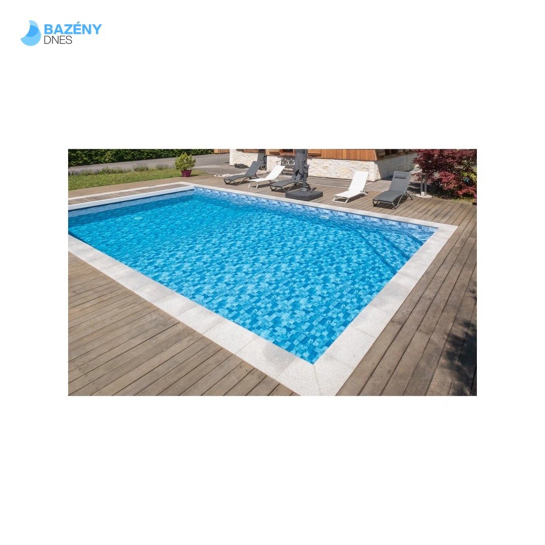 Kompletní bazénový set CF BLOCK STAIRS PRO 7, 0 x 3, 5 x 1, 5m / 0, 8 mm