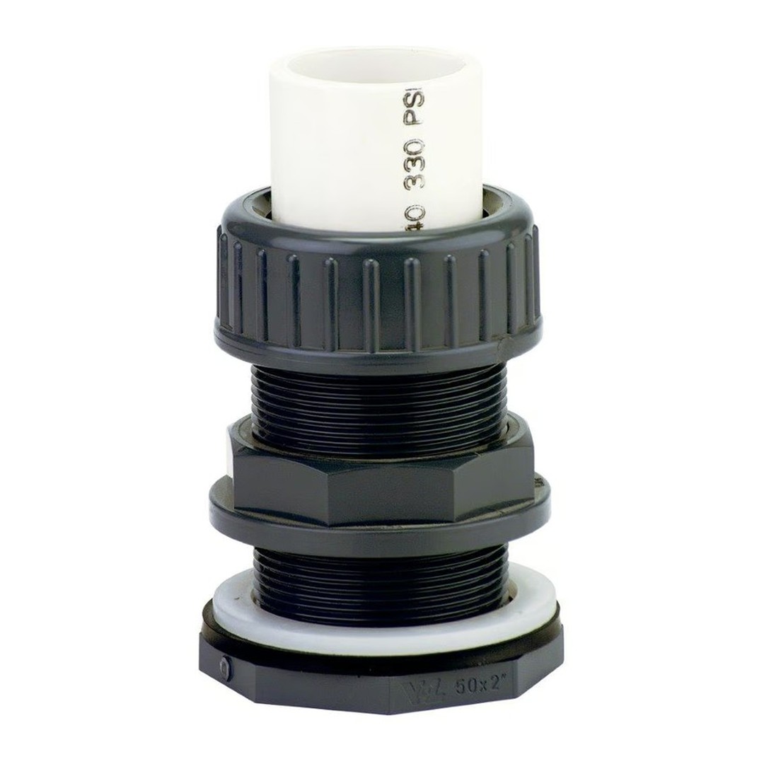 PVC tvarovka - Průchodka stahovací 63 x 2 1/2“ ext.