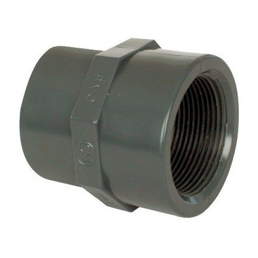 PVC tvarovka - Mufna přechod. red. 75 - - 63 x 2 3/4“ int.