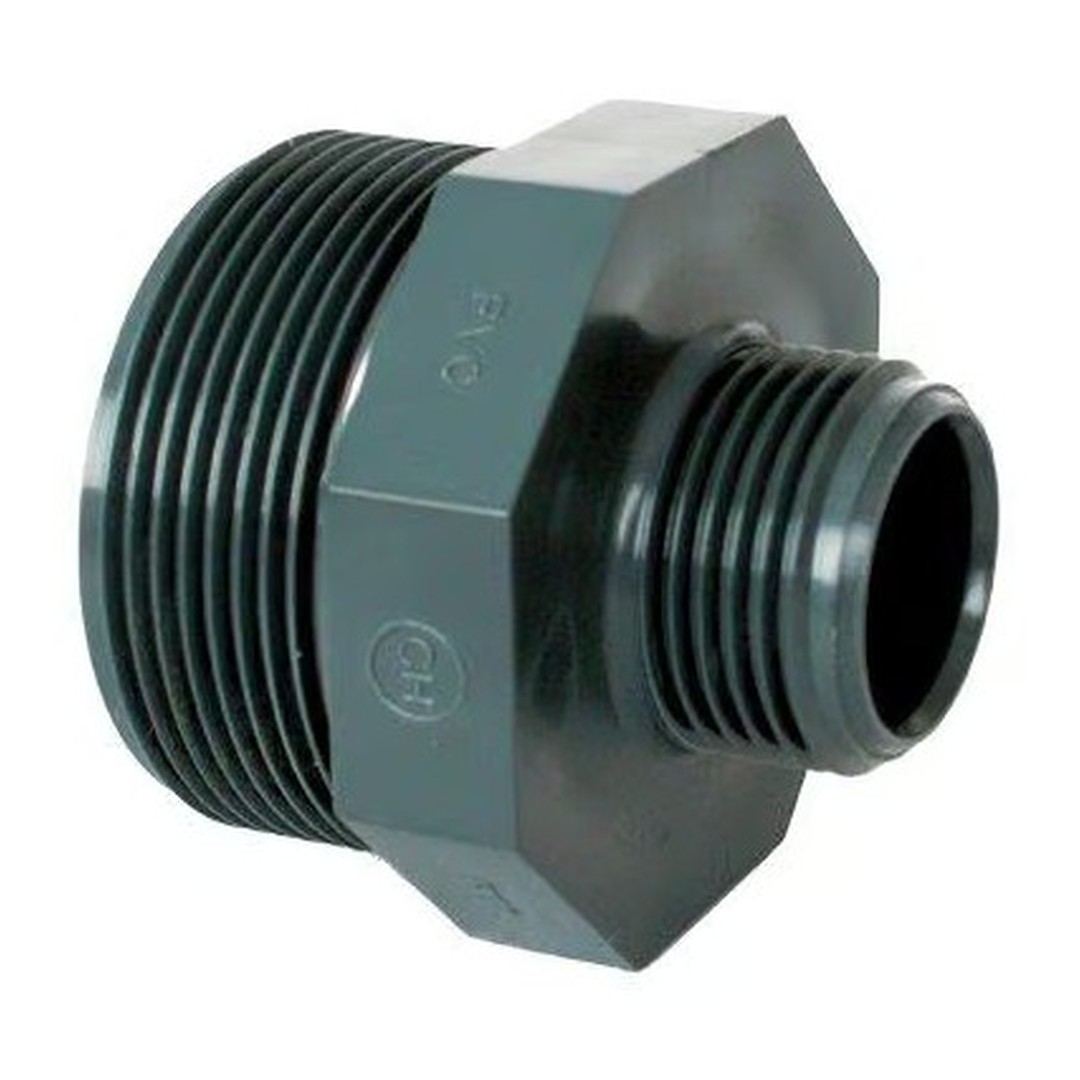 PVC tvarovka - Dvojnipl redukovaný 3/4“ x 1/2“ ext.