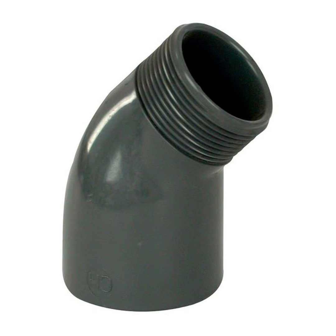 PVC tvarovka - Úhel 45° 50 x 1 1/2“ ext.