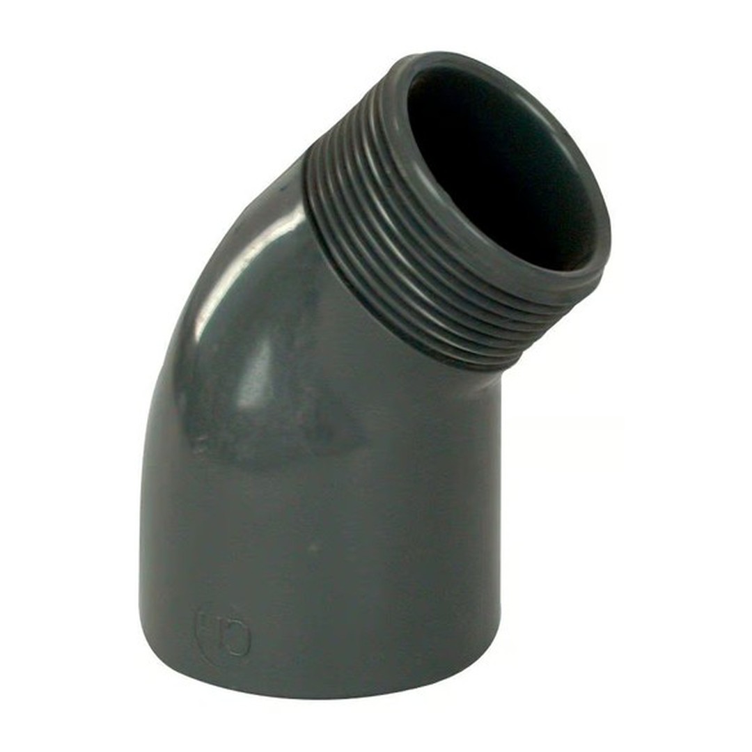 PVC tvarovka - Úhel 45° 63 x 2“ ext.