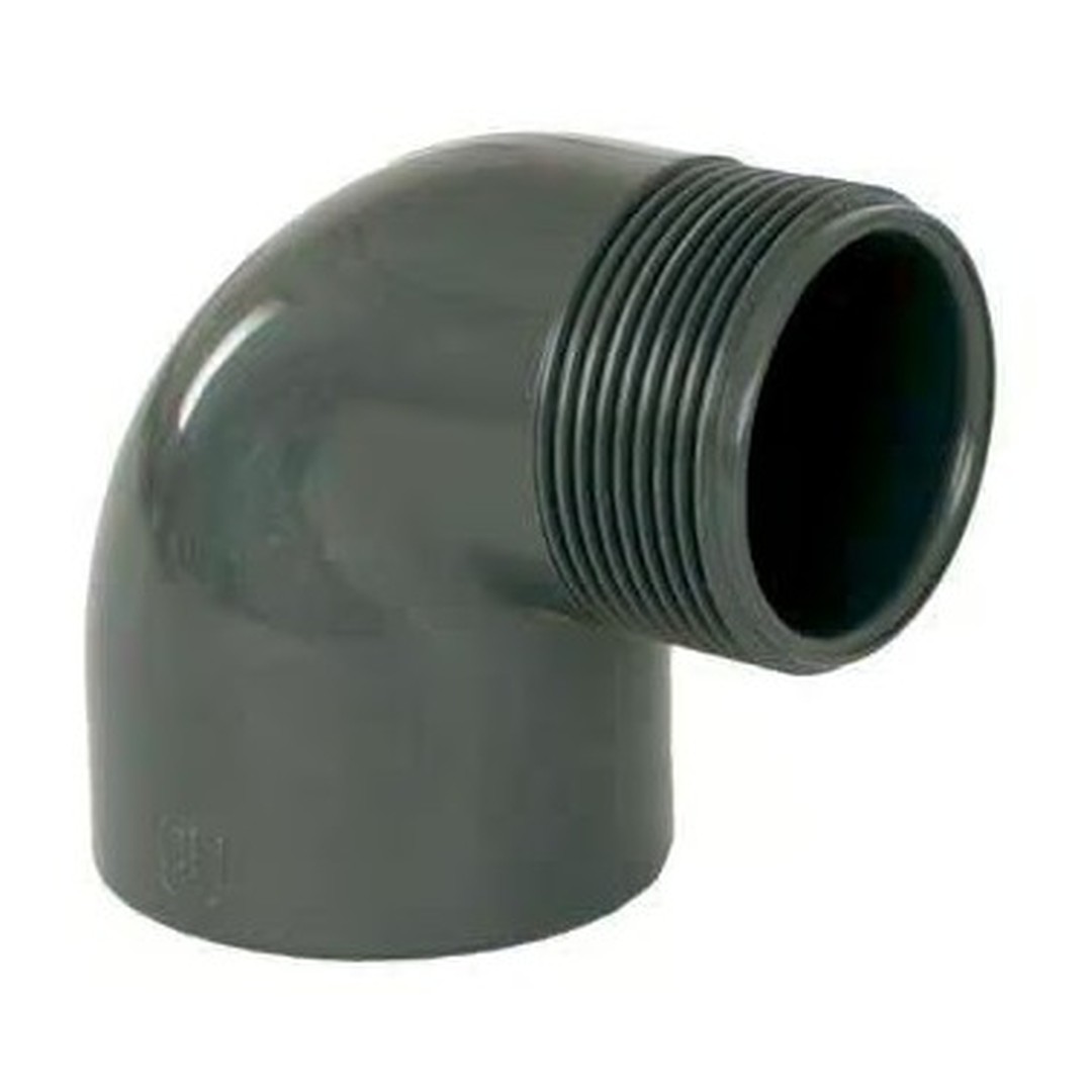 PVC tvarovka - Úhel 90° 50 x 1 1/2“ ext.