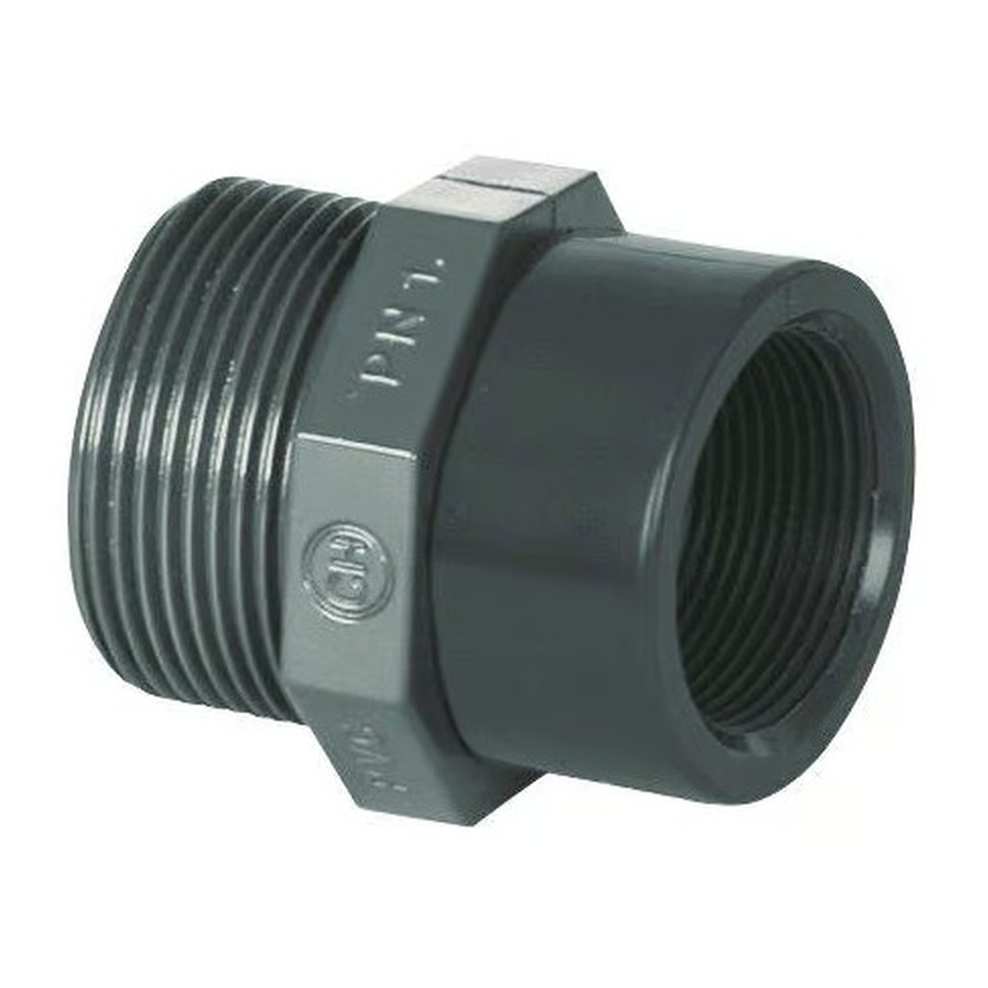 PVC tvarovka - Redukce 1 1/2“ ext. x 1“ int.