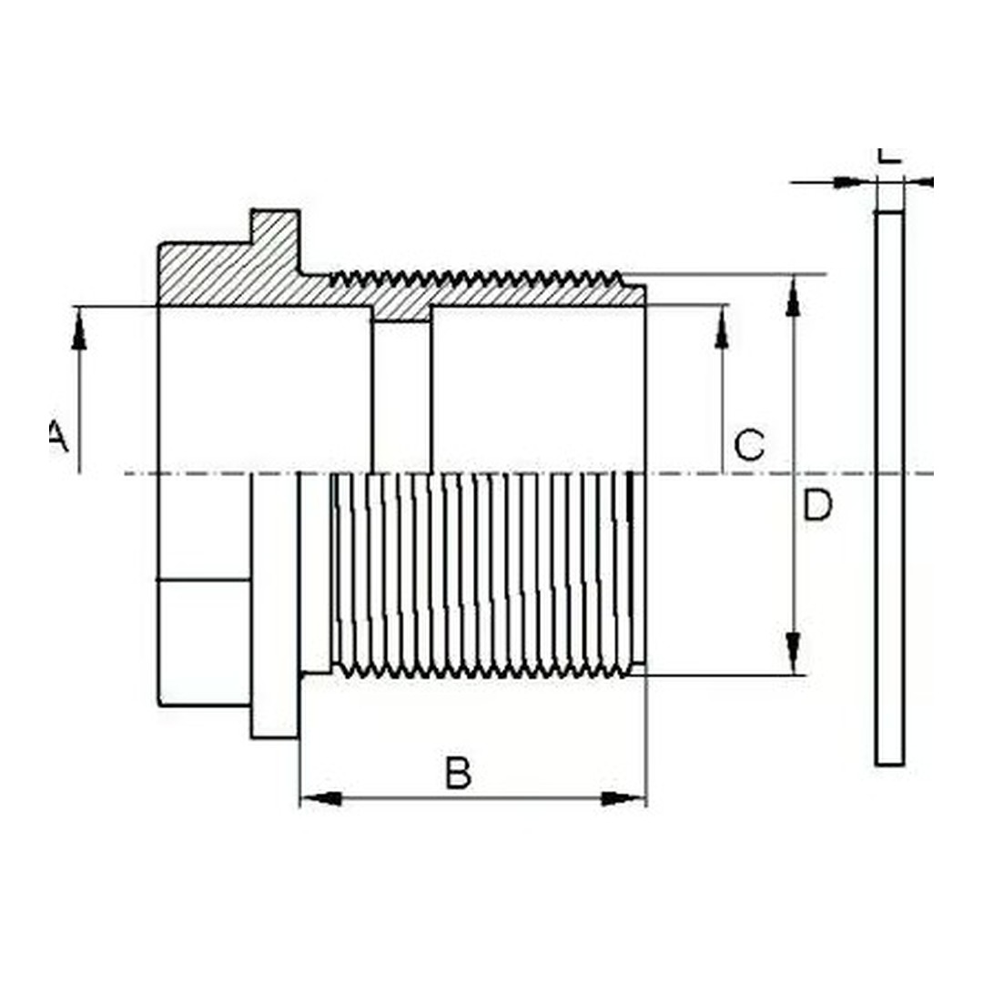 Tvarovka - Průchodka lepicí 25 x 1“ ext. CH 2