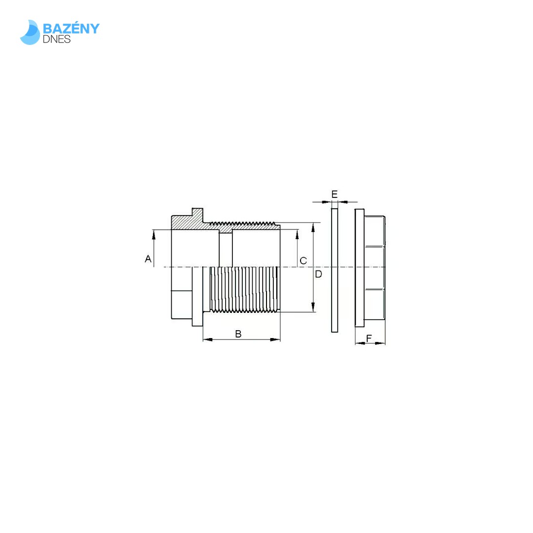 Tvarovka - Průchodka lepicí 50 x 2“ ext. CH 2