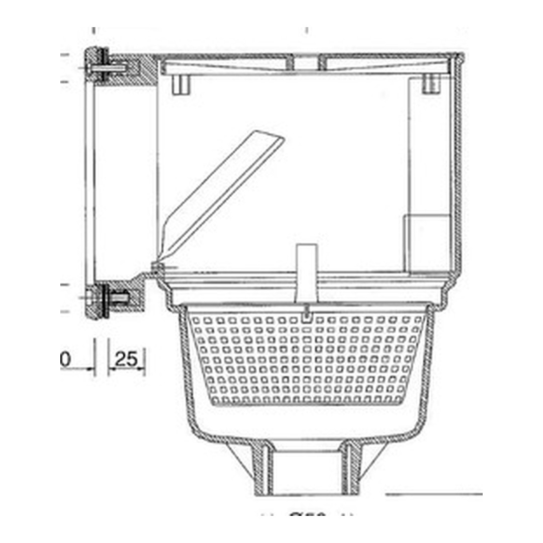 SKIMMER V10 ABS pro fólie, 150 x 150 mm, s mosaznými zástřiky 3