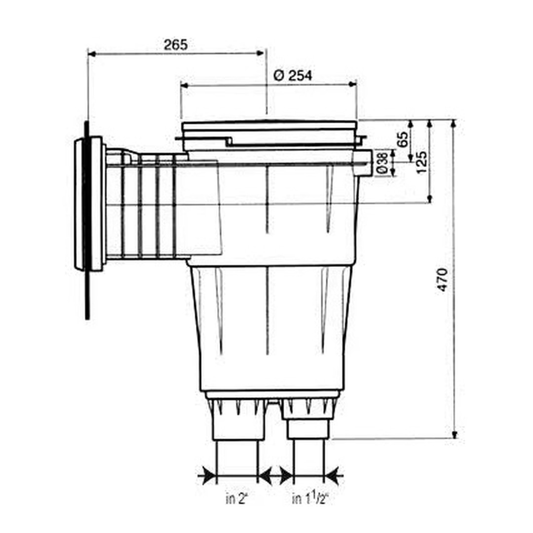 Skimmer 17, 5 l standardní hrdlo, pro folii 2