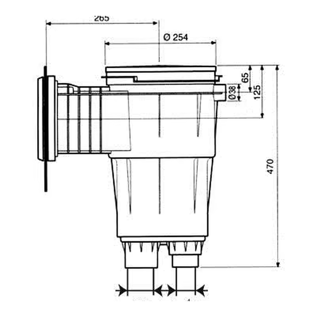 Skimmer 17, 5 l standardní hrdlo, pro folii 4