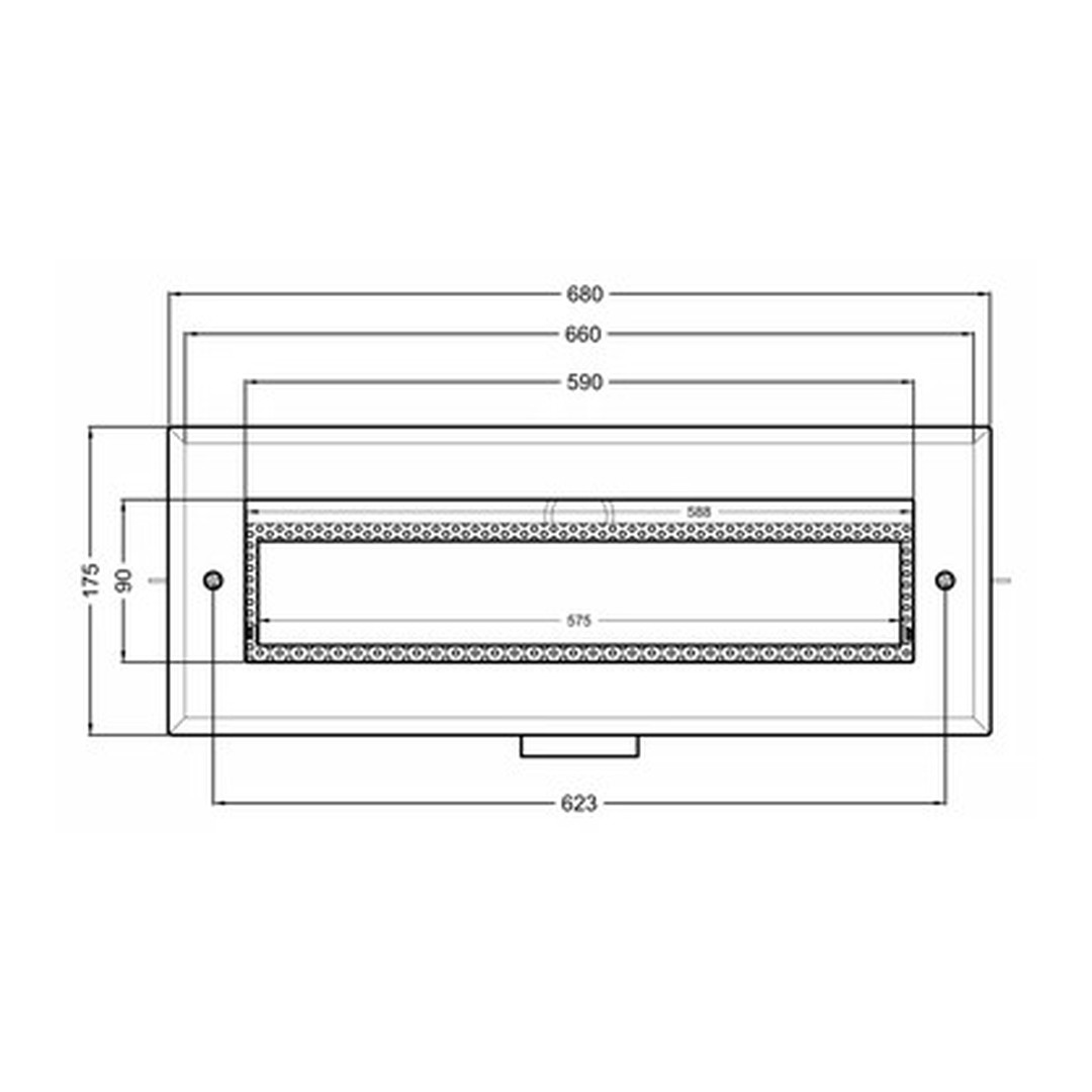 Nerezový skimmer - - 600 mm pro fóliové bazény 3