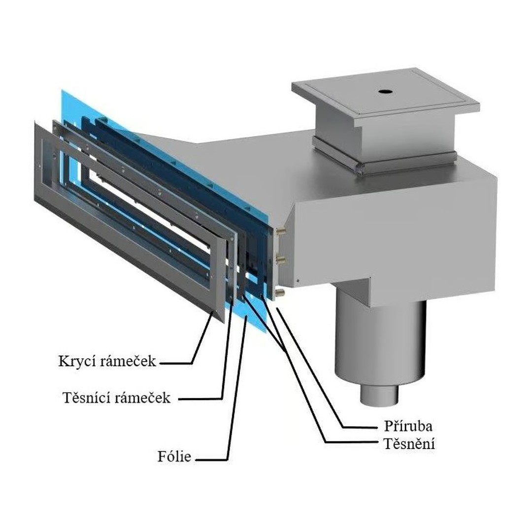 Nerezový skimmer pro fóliové bazény