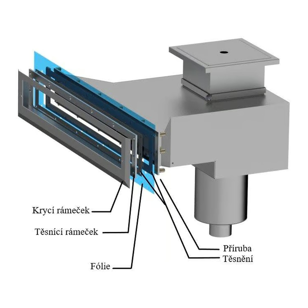 Nerezový skimmer pro fóliové bazény 4