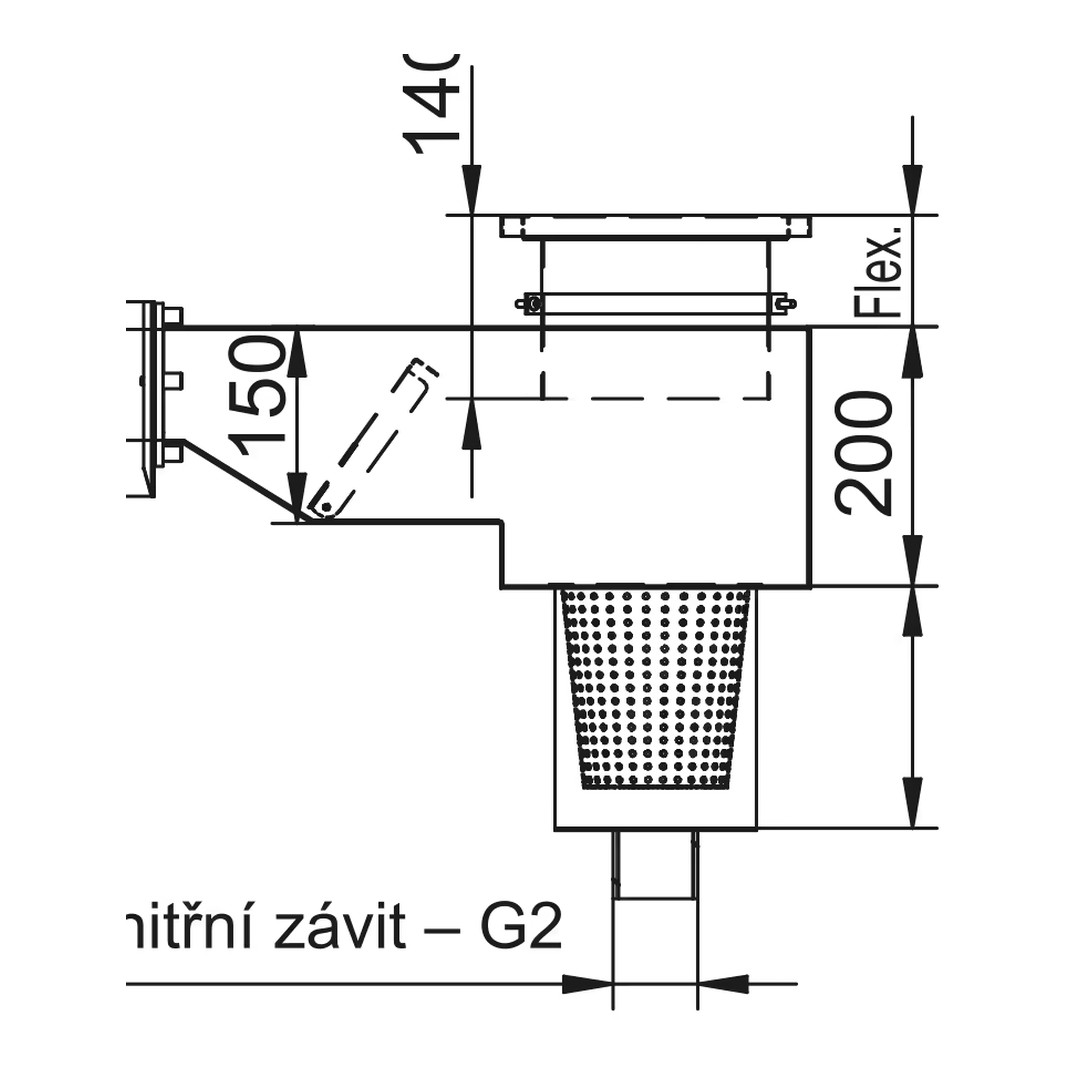Nerezový skimmer pro fóliové bazény 5