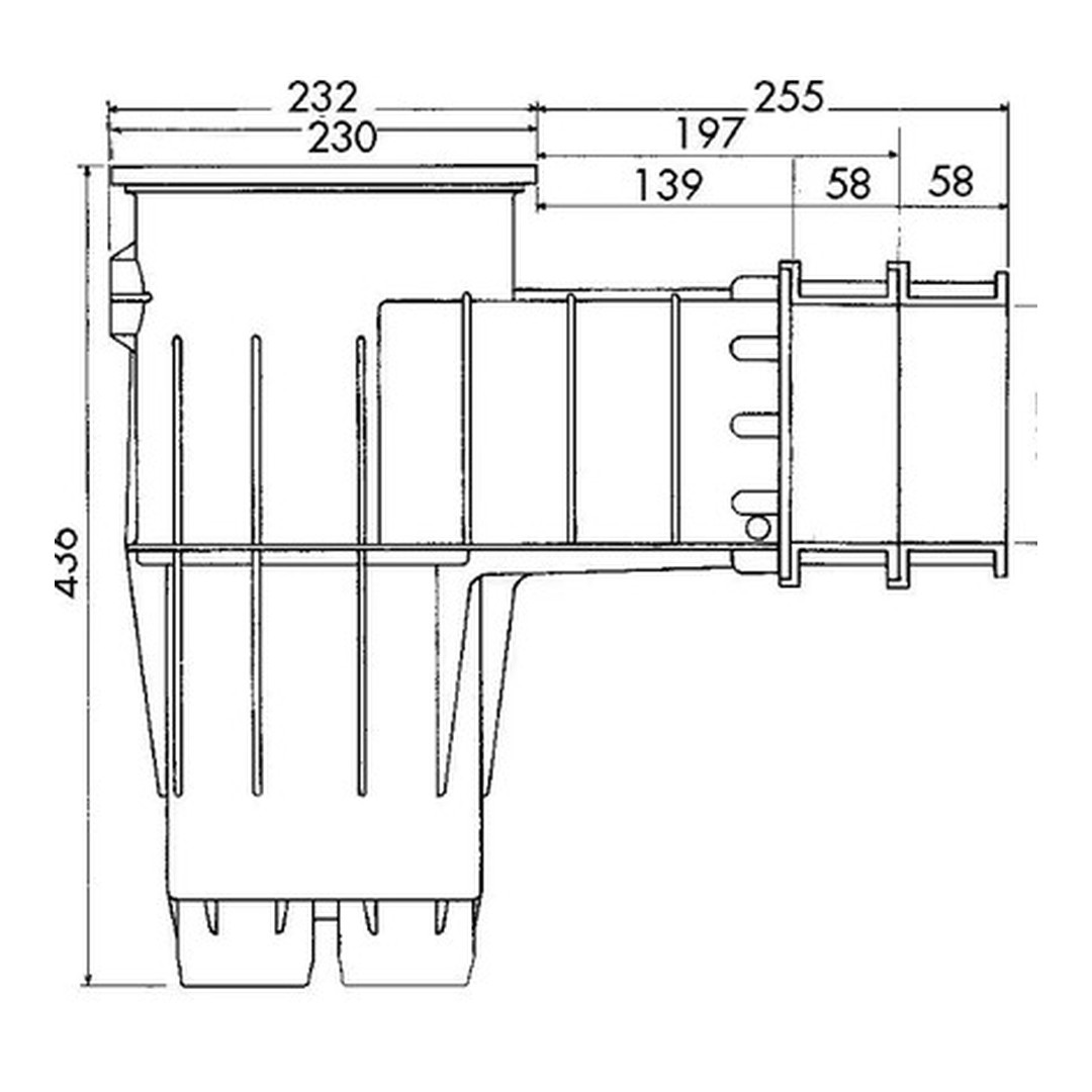 Skimmer Cofies Premium sání 200 x 150 mm, pro fólie, bez vak. kotouče 2