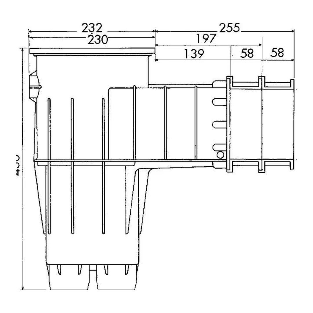 Skimmer Cofies Premium sání 200 x 150 mm, pro fólie, bez vak. kotouče 4