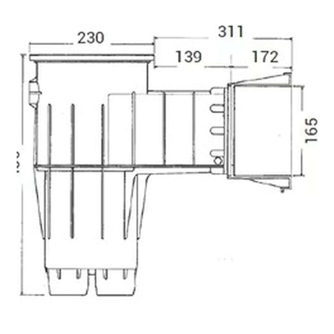 Skimmer Cofies Premium sání 400x200 mm, pro fólie, bez vak. kotouče 2