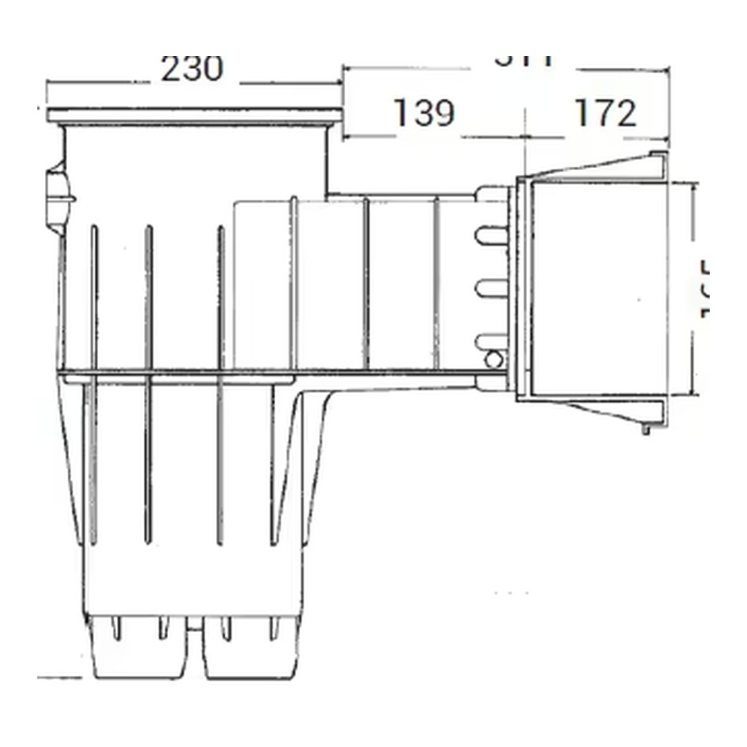 Skimmer Cofies Premium sání 400x200 mm, pro fólie, bez vak. kotouče 4
