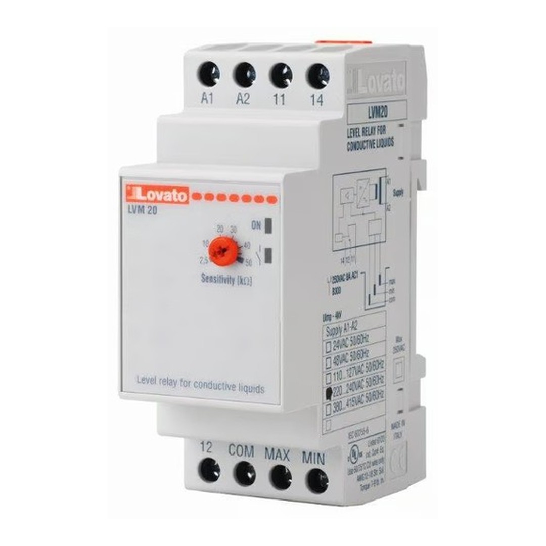 Elektronické automatické hlídání hladiny + 3x sonda (na DIN lištu)