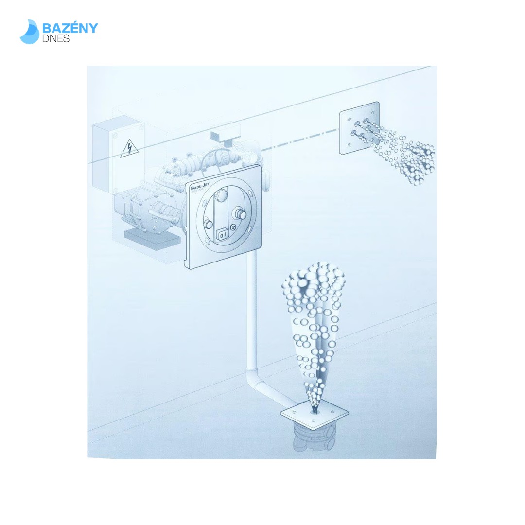 BADU JET - Podlahová a stěnová tryska, průměr trysky 40 mm 2