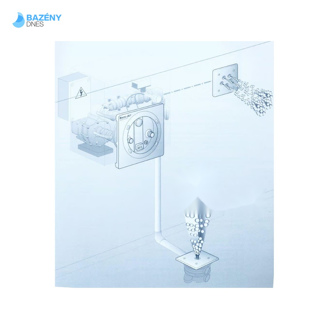 BADU JET - Podlahová a stěnová tryska, průměr trysky 40 mm