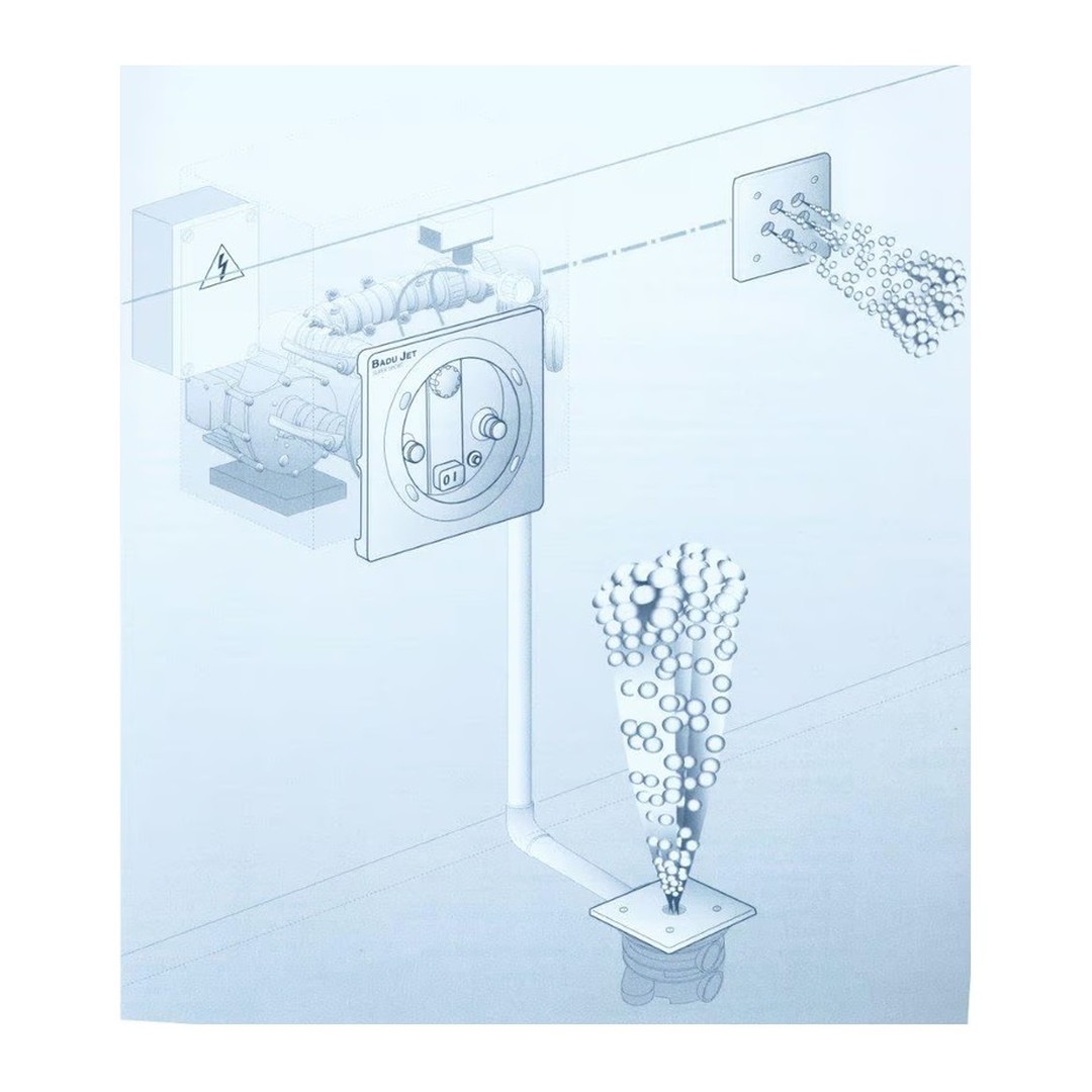 BADU JET - Podlahová a stěnová tryska, průměr trysky 40 mm 2