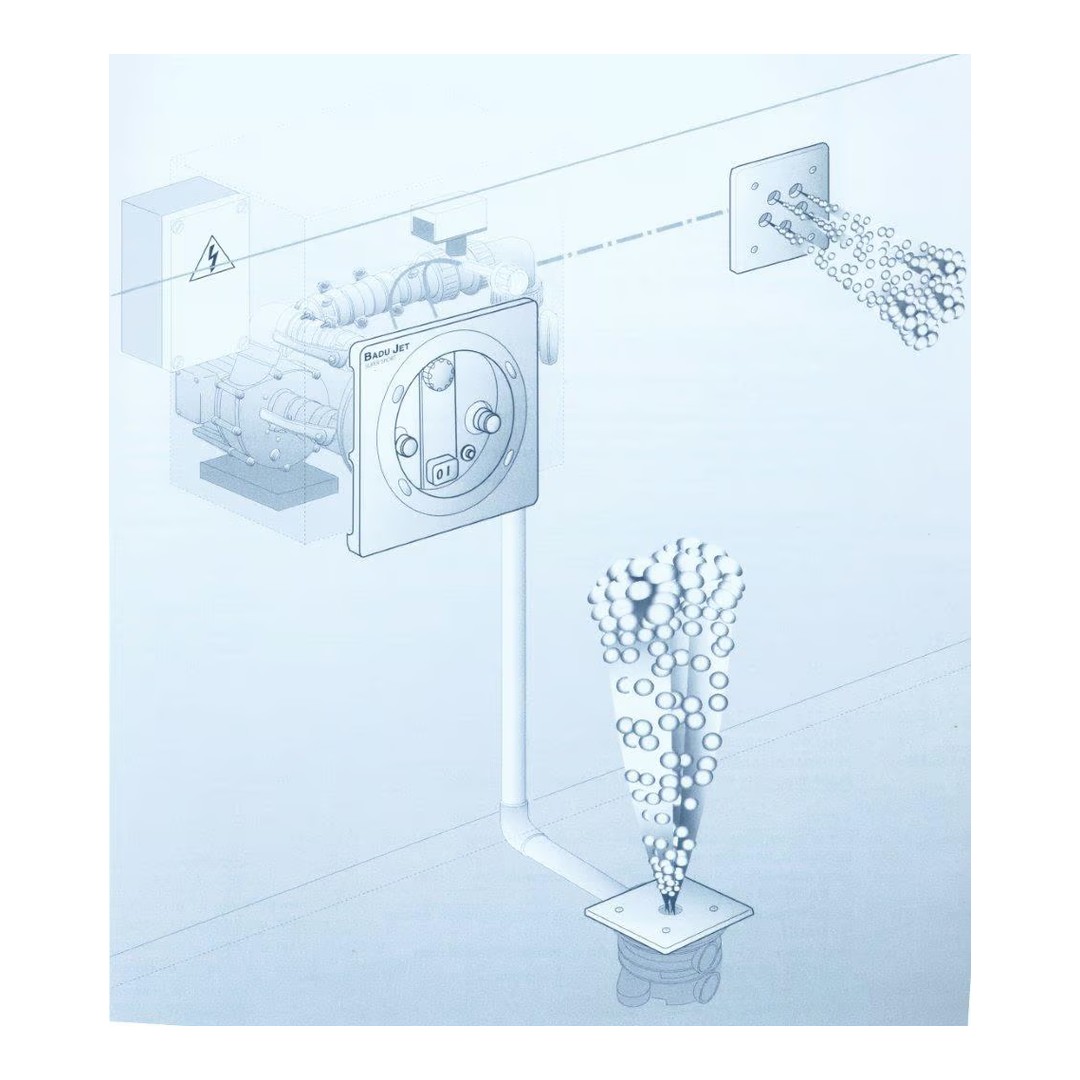 BADU JET - Podlahová a stěnová tryska, průměr trysky 40 mm 4