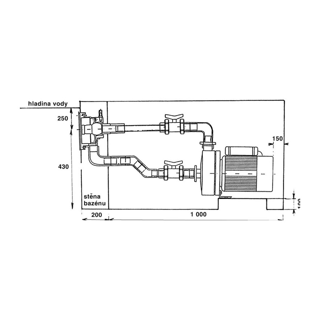 Protiproud VAG - JET pro předvyrobené baz. - 66 m3/h, 230 V, 2, 2 kW 3