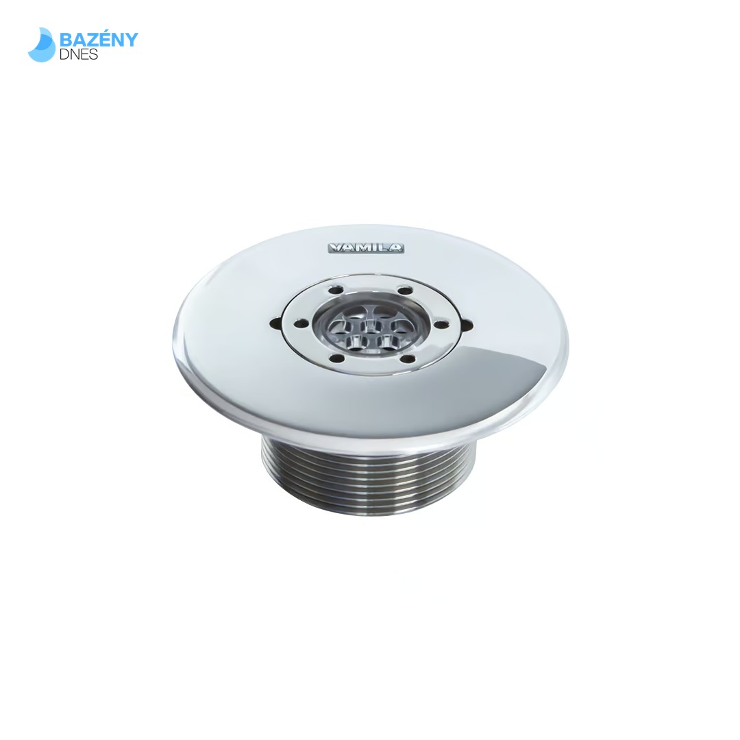 Vtoková tryska VAMILA nerez s transparentní kuličkou 7 x 6, 5 mm - zapuštěná