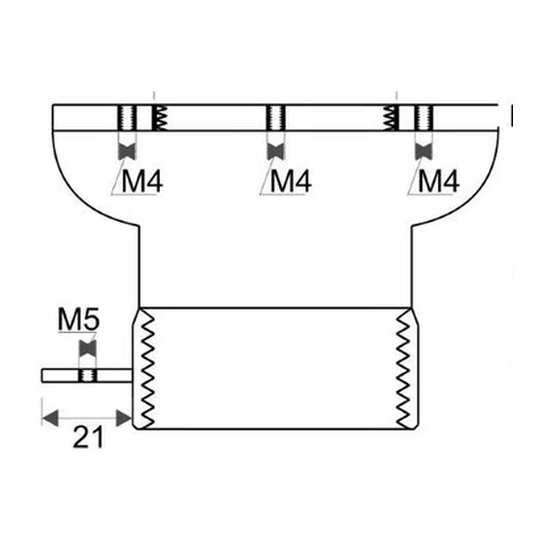 Průchod stěnou bazénu 2" - VAMILA nerez krátký - pro fólii 2