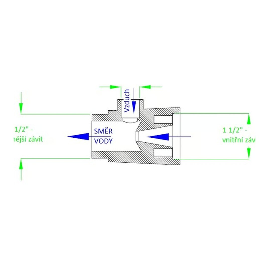 Vzduchovací mixační nástavec 3