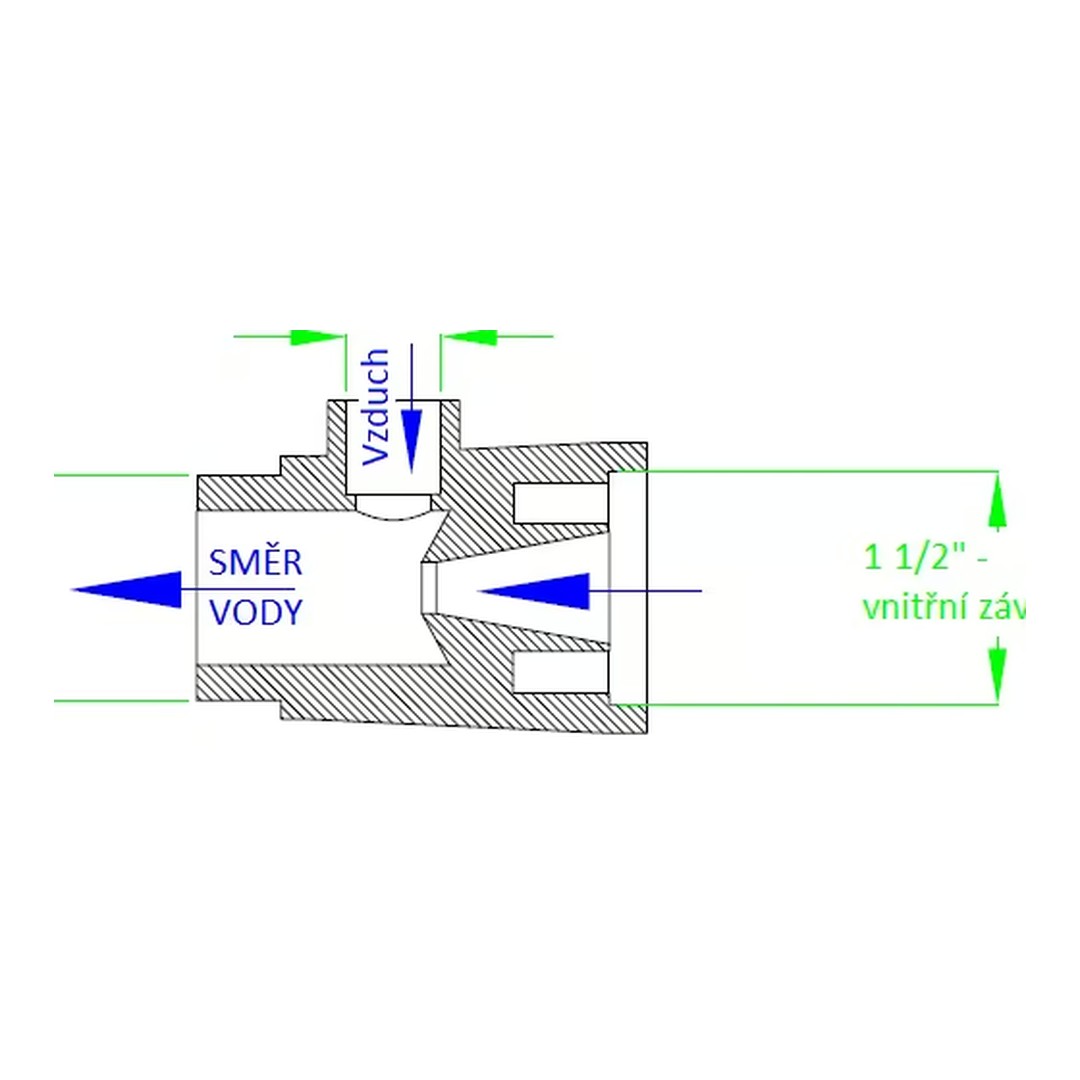 Vzduchovací mixační nástavec 6