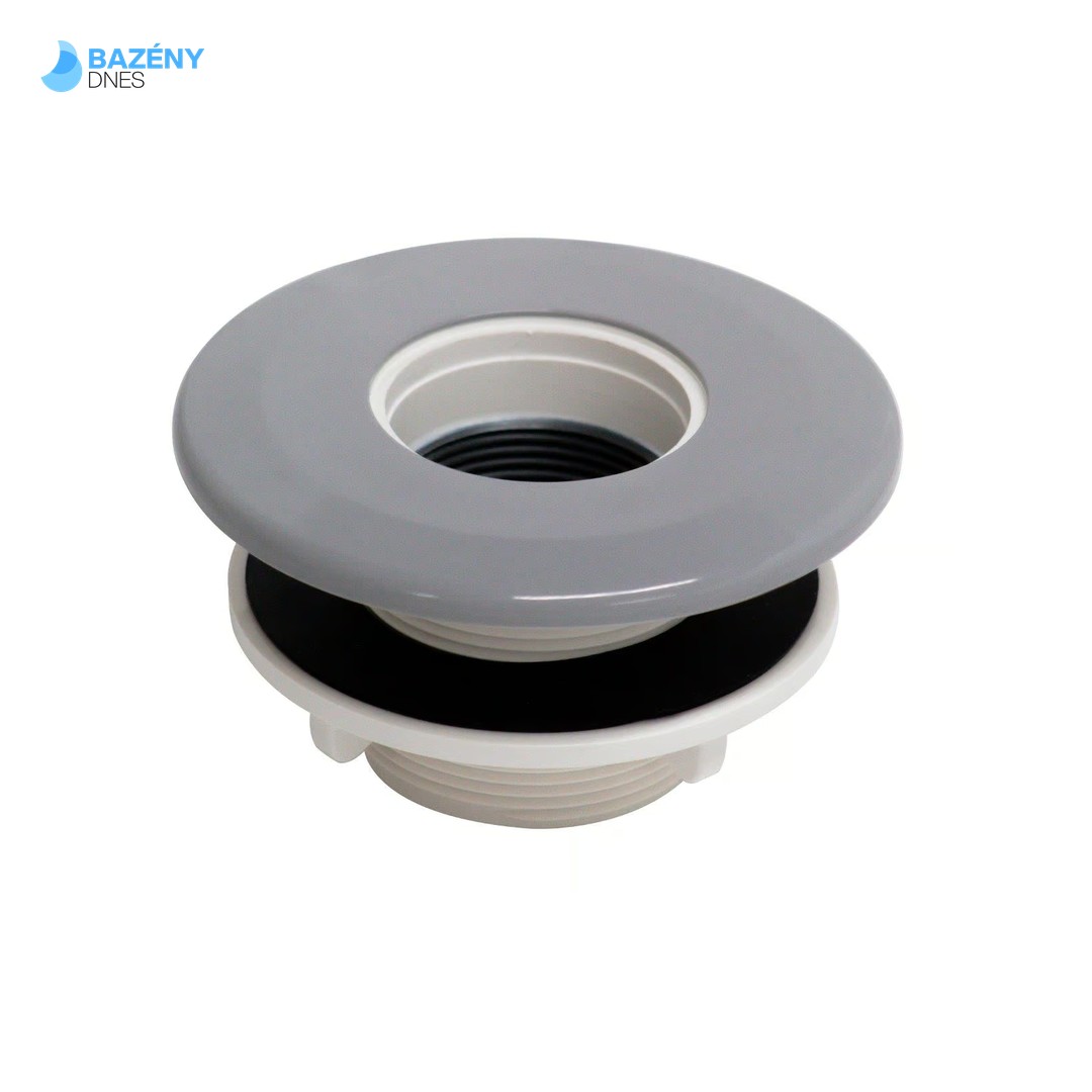 Tryska VA světle šedá - - stočená, pro světla 1, 5", pro předvyrobené bazény (RAL7004)