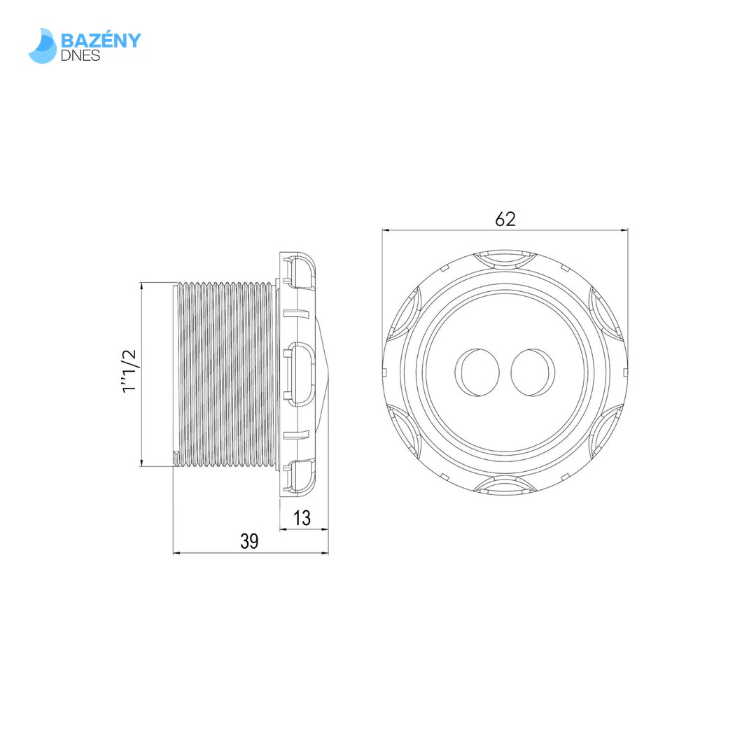 Rotační část masážní trysky - Písková 2