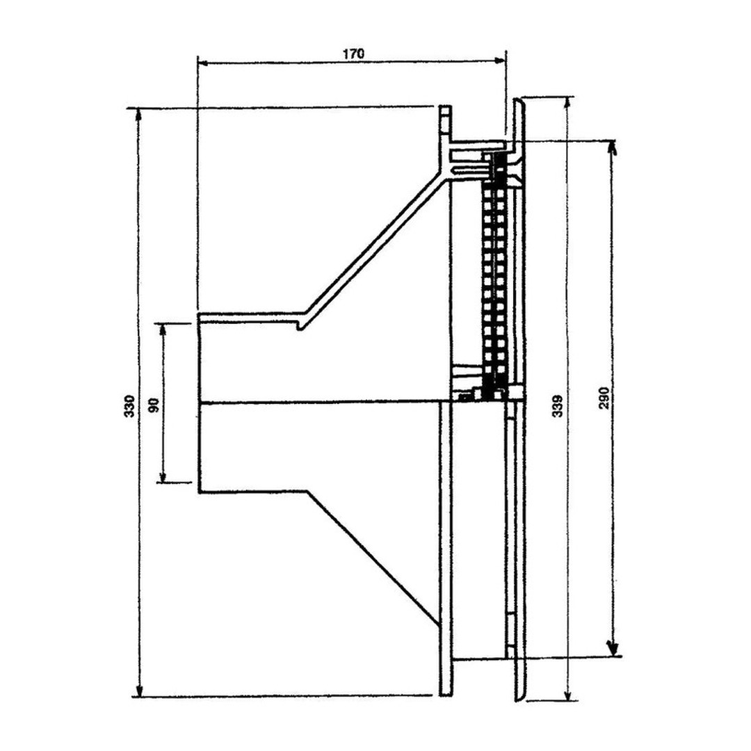 Sání Cofies - 40 m3/h, s přírubou pro fólii 2