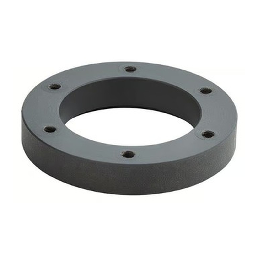 Nerezová příruba + plastový kroužek pro minitrysku do fólie