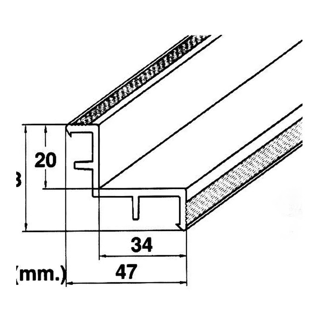 Roll rošt – hrana (MP200 - LAF) přelivného žlábku, délka 2 m
