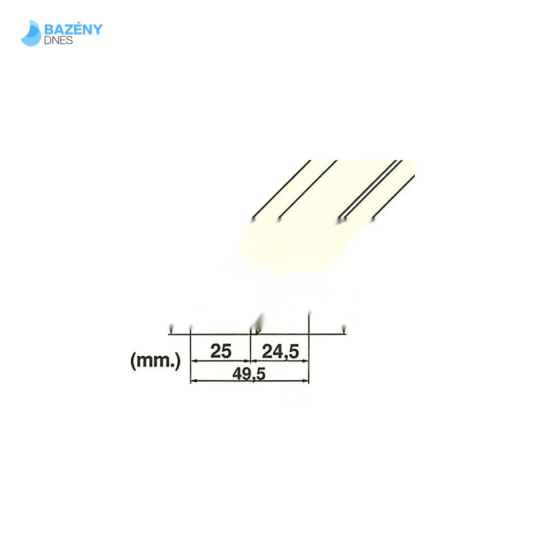 Roll rošt – hrana (MP201 - LAT) přelivného žlábku, délka 2 m