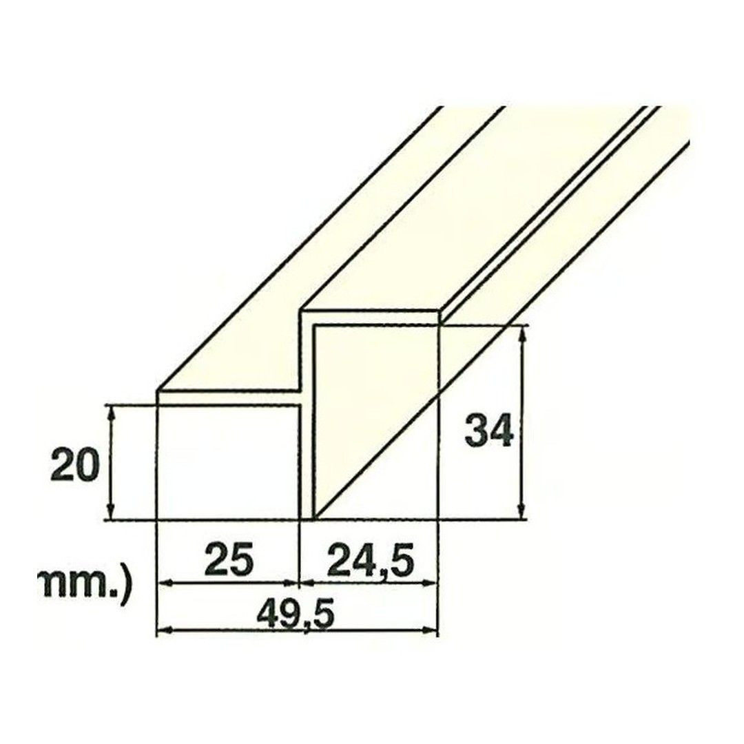 Roll rošt – hrana (MP201 - LAT) přelivného žlábku, délka 2 m