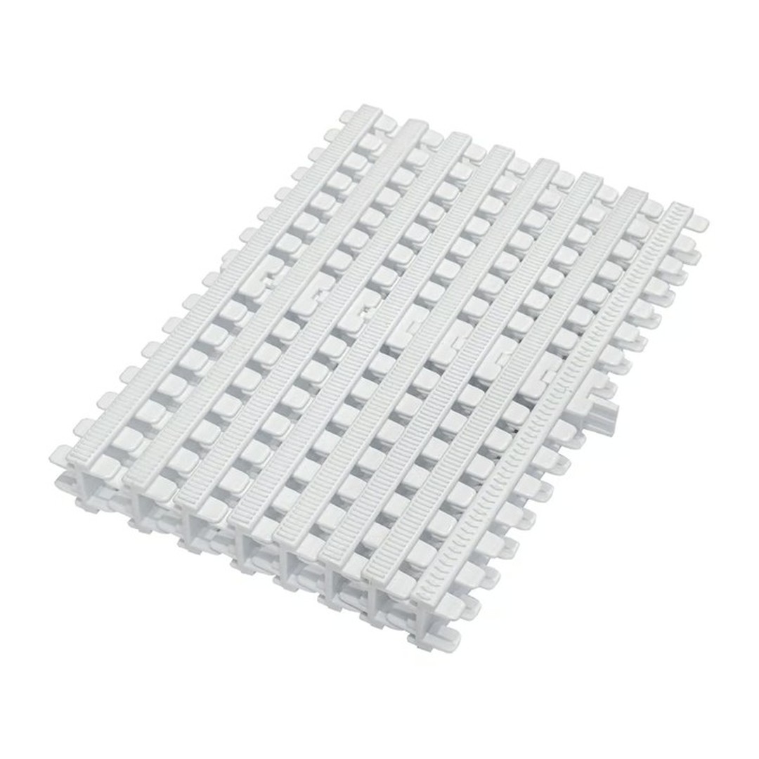 Přelivový roll rošt pro veřejné bazény - bílý - šířka 295 mm, výška 35mm