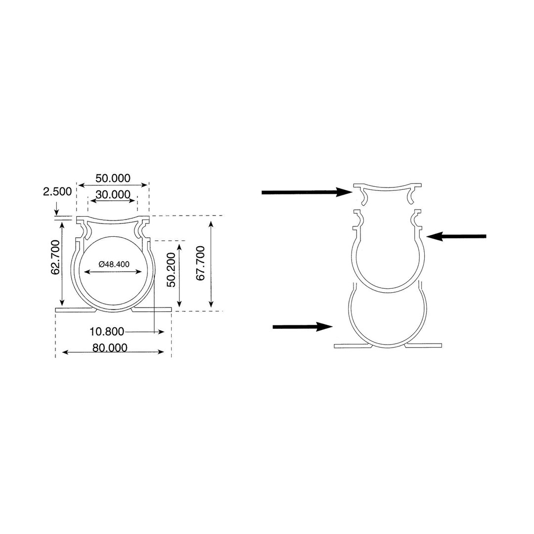 Odvodňovací žlábek s mřížkou 1 ks - - délka 3 m 6